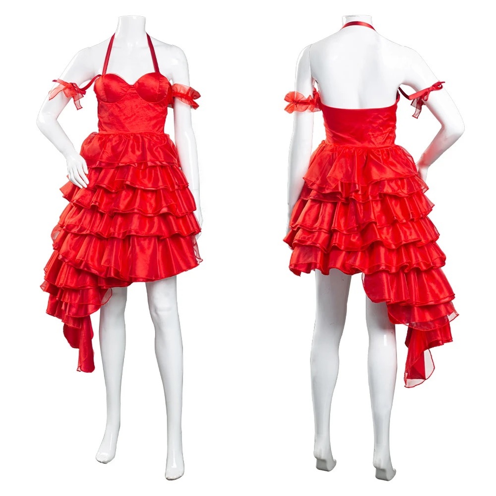 New Harley Quinn Suicide Squad Red Dress Costume